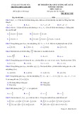 Đề kiểm tra giữa học kì 2 môn Toán lớp 12 năm 2020-2021 có đáp án - Trường THPT Sầm Sơn, Thanh Hóa (Mã đề 101)