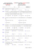 Đề kiểm tra cuối học kì 2 môn Toán lớp 12 năm 2021-2022 có đáp án - Sở GD&ĐT Quảng Trị (Mã đề 111)