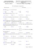 Đề kiểm tra cuối học kì 2 môn Toán lớp 12 năm 2020-2021 có đáp án - Sở GD&ĐT Hải Dương (Mã đề 132)