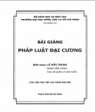 Bài giảng Pháp luật đại cương: Phần 1 - Lê Hữu Trung