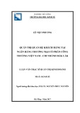 Luận văn Thạc sĩ Quản trị kinh doanh: Quản trị quan hệ khách hàng tại Ngân hàng TMCP Công thương Việt Nam - chi nhánh Đăk Lăk