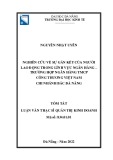 Tóm tắt luận văn Thạc sĩ Quản trị kinh doanh: Nghiên cứu về sự gắn kết của người lao động trong lĩnh vực Ngân hàng – Trường hợp ngân hàng TMCP Công thương Việt Nam chi nhánh Bắc Đà Nẵng