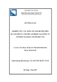 Luận văn Thạc sĩ Quản trị kinh doanh: Nghiên cứu các nhân tố ảnh hưởng đến sự gắn bó của người lao động tại Công ty cổ phần xi măng Vicem Hải Vân