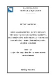 Tóm tắt luận văn Thạc sĩ Quản trị kinh doanh: Đánh giá chất lượng dịch vụ tiền gửi tiết kiệm tại Ngân hàng Nông nghiệp và Phát triển nông thôn Việt Nam - Chi nhánh nam Đà Nẵng – theo cách tiếp cận của mô hình Servperf