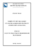 Tóm tắt luận văn Thạc sĩ Quản trị kinh doanh: Nghiên cứu mức độ cam kết của người lao động đối với Công ty cổ phần Thủy sản Đà Nẵng