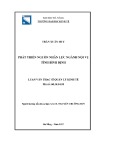 Luận văn Thạc sĩ Quản trị kinh doanh: Phát triển nguồn nhân lực ngành nội vụ tỉnh Bình Định