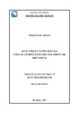 Tóm tắt luận văn Thạc sĩ Quản trị kinh doanh: Quản trị lực lượng bán tại Công ty cổ phần Xăng dầu dầu khí PV Oil Miền trung