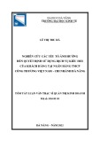 Tóm tắt luận văn Thạc sĩ Quản trị kinh doanh: Nghiên cứu các yếu tố ảnh hưởng đến quyết định sử dụng dịch vụ kiều hối của khách hàng tại Ngân hàng TMCP Công thương Việt Nam - chi nhánh Đà Nẵng