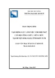 Luận văn Thạc sĩ Quản lý tài chính: Tạo động lực làm việc cho đội ngũ cán bộ công chức, viên chức tại huyện Đăk Glei, tỉnh Kon Tum