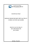 Tóm tắt luận văn Thạc sĩ Quản trị kinh doanh: Đánh giá thành tích nhân viên tại Công ty cổ phần cấp nước Quảng Bình