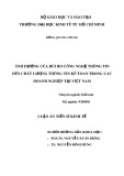 Luận án Tiến sĩ Kinh tế: Ảnh hưởng của rủi ro công nghệ thông tin đến chất lượng thông tin kế toán trong các doanh nghiệp tại Việt Nam