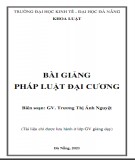 Bài giảng Pháp luật đại cương: Phần 2 - GV. Trương Thị Ánh Nguyệt