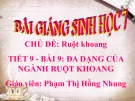 Bài giảng Sinh học lớp 7 bài 9: Đa dạng của ngành Ruột khoang