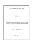 Luận văn Thạc sĩ Kế toán: Kế toán doanh thu, chi phí và kết quả kinh doanh tại Tổng công ty Viễn thông Viettel