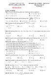 Đề kiểm tra học kì 2 môn Đại số lớp 10 - Trường THPT Lương Phú, Thái Nguyên (Đề 2)
