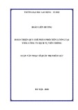 Luận văn Thạc sĩ Quản trị nhân lực: Hoàn thiện quy chế phân phối tiền lương tại Tổng công ty Dịch vụ Viễn thông