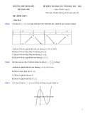Đề kiểm tra học kì 1 môn Toán lớp 12 năm 2021-2022 có đáp án - Trường THPT Kim Liên
