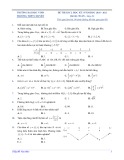 Đề kiểm tra học kì 1 môn Toán lớp 12 năm 2020-2021 có đáp án - Trường Đại học Vinh