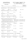 Đề kiểm tra cuối học kì 1 môn Toán lớp 12 năm 2021-2022 có đáp án - Sở GD&ĐT Kiên Giang (Mã đề 107)