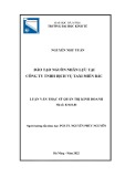 Luận văn Thạc sĩ Quản trị kinh doanh: Đào tạo nguồn nhân lực tại Công ty TNHH Dịch vụ Taxi Miền Bắc