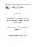 Luận văn Thạc sĩ Quản trị kinh doanh: Đo lường chất lượng dịch vụ đào tạo tại trường Đại học Tài chính - Kế toán Quảng Ngãi