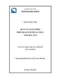 Luận văn Thạc sĩ Quản lý kinh tế: Quản lý nhà nước về giảm nghèo trên địa bàn huyện Sa Thầy, tỉnh Kon Tum