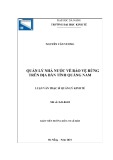 Luận văn Thạc sĩ Quản lý kinh tế: Quản lý nhà nước về bảo vệ rừng trên địa bàn tỉnh Quảng Nam