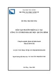 Luận văn Thạc sĩ Quản trị kinh doanh: Đào tạo nguồn nhân lực tại Công ty cổ phần Bia Hà Nội - Quảng Bình