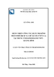 Luận văn Thạc sĩ Quản trị kinh doanh: Hoàn thiện công tác quản trị kênh phân dịch vụ Chữ ký số (VNPT – CA) tại Trung tâm Kinh doanh VNPT – Quảng Bình