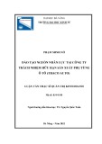 Luận văn Thạc sĩ Quản trị kinh doanh: Đào tạo nguồn nhân lực tại Công ty Trách nhiệm hữu hạn Sản xuất phụ tùng ô tô (Thaco Auto)