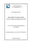 Luận văn Thạc sĩ Quản trị kinh doanh: Phát triển văn hóa tổ chức tại Cục Hải quan tỉnh Quảng Ngãi