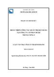 Luận văn Thạc sĩ Quản trị kinh doanh: Hoàn thiện công tác quản trị bán hàng tại Công ty cổ phần Dược Trung ương 3