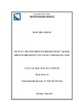 Luận văn Thạc sĩ Quản lý kinh tế: Quản lý thu bảo hiểm xã hội bắt buộc tại Bảo hiểm xã hội huyện Tây Giang, tỉnh Quảng Nam