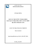 Luận văn Thạc sĩ Quản lý kinh tế: Quản lý nhà nước về hoạt động đào tạo cán bộ công chức cấp xã trên địa bàn tỉnh Kon Tum