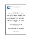 Luận văn Thạc sĩ Quản trị kinh doanh: Lòng trung thành của khách hàng đối với dịch vụ huy động vốn khách hàng cá nhân tại Ngân hàng thương mại cổ phần Đầu tư và Phát triển Việt Nam - Chi nhánh Bắc Quảng Bình