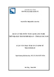 Luận văn Thạc sĩ Quản lý kinh tế: Quản lý nhà nước về du lịch làng nghề trên địa bàn thành phố Hội An, tỉnh Quảng Nam