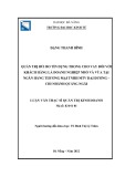 Luận văn Thạc sĩ Quản trị kinh doanh: Quản trị rủi ro tín dụng trong cho vay đối với khách hàng là doanh nghiệp nhỏ và vừa tại Ngân hàng Thương mại TNHH MTV Đại Dương – Chi nhánh Quảng Ngãi