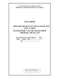 Giáo trình mô đun Kỹ thuật đánh máy chữ vi tính (Nghề: Văn thư hành chính - Trình độ: Trung cấp) - Trường CĐ Kinh tế - Kỹ thuật Bạc Liêu