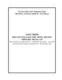 Giáo trình Kỹ năng giao tiếp thông thường (Trình độ: Cao đẳng) - Trường CĐ Kinh tế - Kỹ thuật Bạc Liêu