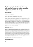 Tuyên truyền giáo dục bảo vệ môi trường làng nghề đan lát cho học sinh xã Sính Lủng, huyện Đồng Văn, tỉnh Hà Giang