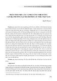 Phân tích nhu cầu và phản ứng thích ứng cấp địa phương tại thành phố Cần Thơ, Việt Nam