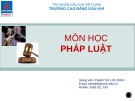 Bài giảng Pháp luật: Bài 1 - Phạm Thị Lưu Bình