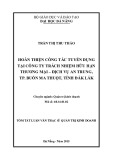 Tóm tắt luận văn Thạc sĩ Quản trị kinh doanh: Hoàn thiện công tác tuyển dụng nhân sự tại công ty TNHH TM-DV An Trung, Tp. Buôn Ma Thuột, tỉnh Đắk Lắk