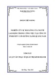 Tóm tắt luận văn Thạc sĩ Quản trị kinh doanh: Nghiên cứu sự hài lòng của người lao động trong công việc tại Công ty TNHH MTV Con đường xanh Quảng Nam