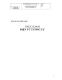 Giáo trình Thực hành Điện tử tương tự - Trường ĐH Mở TP. Hồ Chí Minh