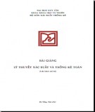 Bài giảng Lý thuyết xác suất và thống kê toán: Phần 2 - Trường Đại học Duy Tân