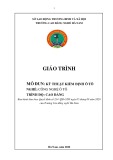 Giáo trình Kỹ thuật kiểm định ô tô (Nghề: Công nghệ ô tô - Cao đẳng) - Trường Cao đẳng nghề Hà Nam (năm 2020)