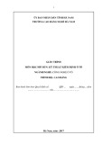 Giáo trình Kỹ thuật kiểm định ô tô (Nghề: Công nghệ ô tô - Cao đẳng) - Trường Cao đẳng nghề Hà Nam (năm 2017)