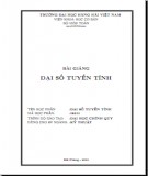 Bài giảng Đại số tuyến tính: Phần 1 - Trường ĐH Hàng Hải Việt Nam