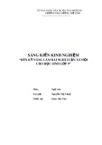 Sáng kiến kinh nghiệm THCS: Rèn kĩ năng làm bài nghị luận xã hội cho học sinh lớp 9